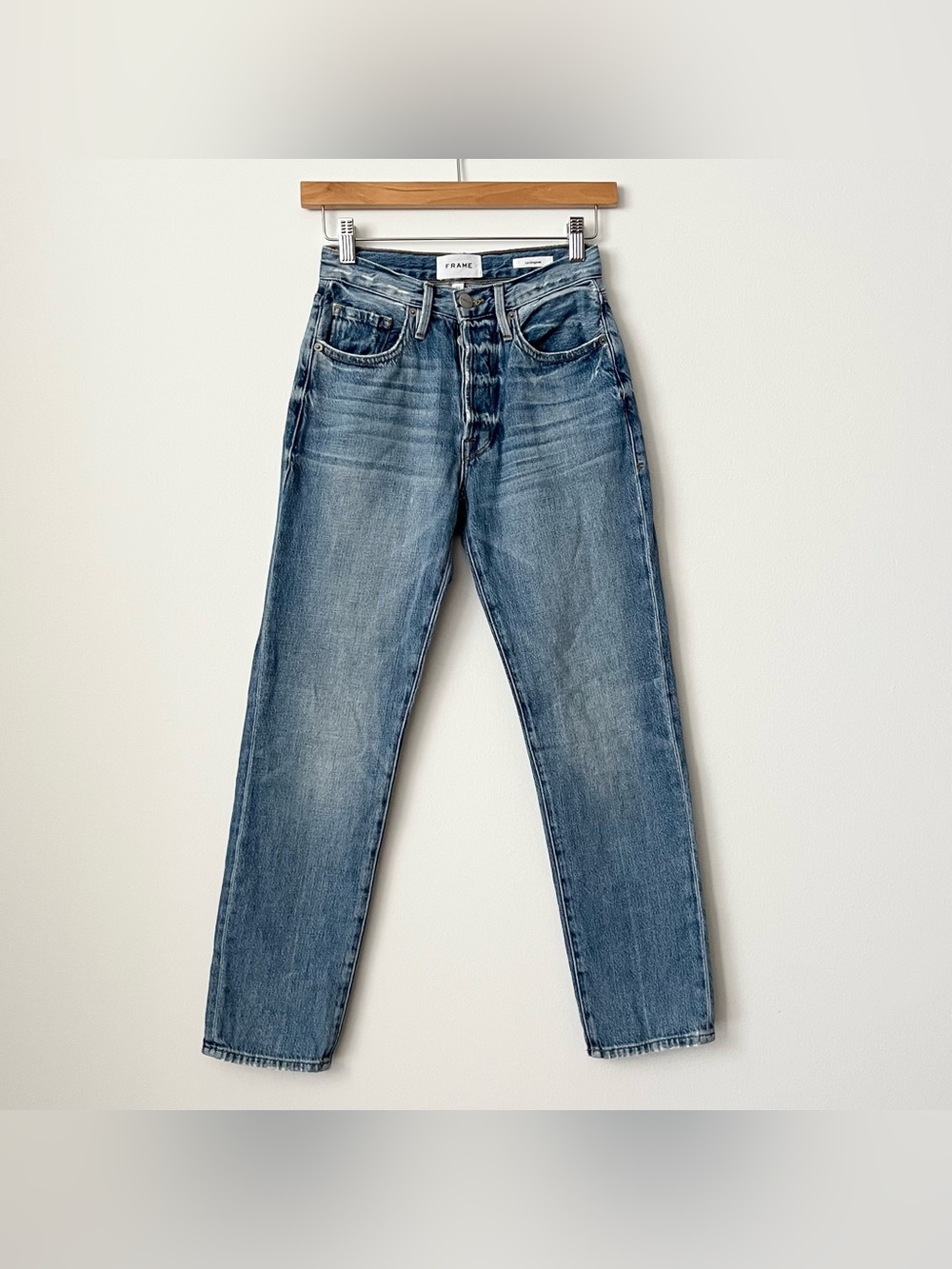Frame Denim Women's Le Original Straight Leg Boyfriend Jeans Medium Blue Size 23